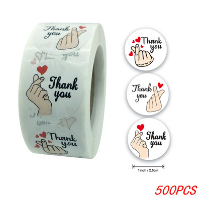 100-500 db 1 hüvelykes/2,5 cm-es arany köszönet matricák ajándékkártya-dobozhoz, bulicsomagoláshoz, pékáru díszítéséhez, kisvállalkozásokhoz
