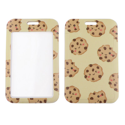 ER1980 Kawaii Biscuits Fashion Alkalmi zsinórok azonosító jelvénytartó Buszbérlet tok borítólap Bank hitelkártya tartó szíj kártyatartó