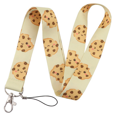 ER1980 Kawaii Biscuits Fashion Alkalmi zsinórok azonosító jelvénytartó Buszbérlet tok borítólap Bank hitelkártya tartó szíj kártyatartó