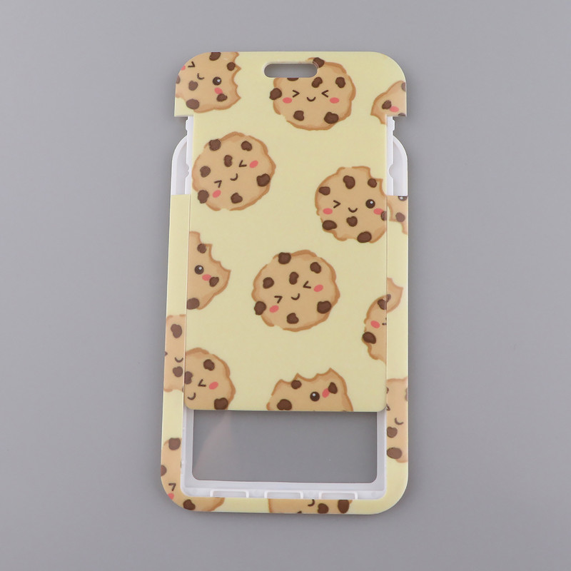 ER1980 Kawaii Biscuits Модни ежедневни въжета Държач за значка за идентификационен номер Калъф за пропуск за автобус Калъф за корици Банков държач за кредитна карта Каишка Картодържател