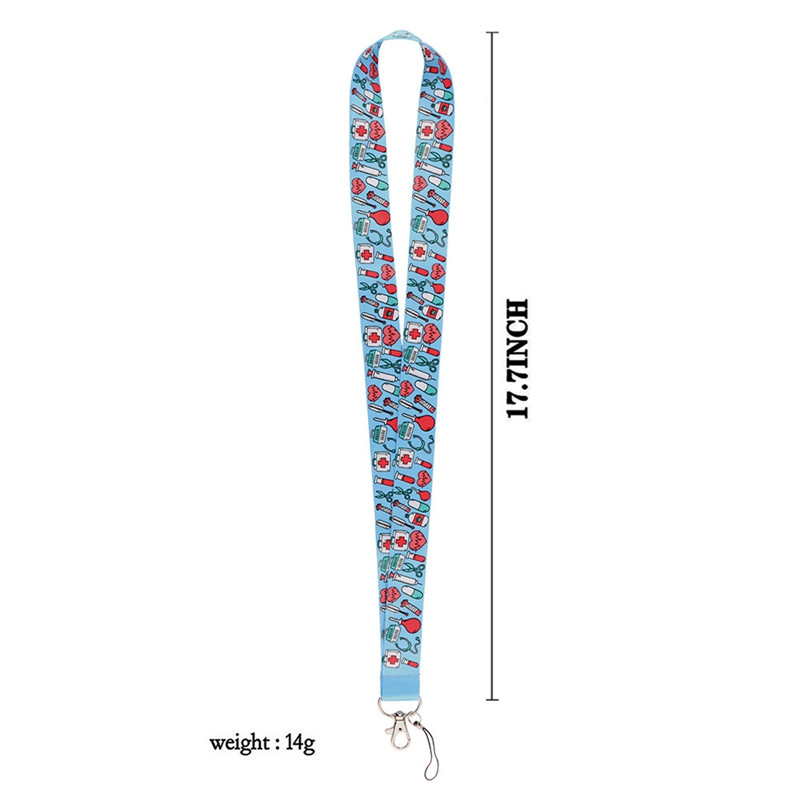 Slaugytojo dirželis raktų pakabuko gydytojams asmens tapatybės kortelės dangtelis Mobiliojo telefono ženklelio laikiklis Raktų pakabukas kaklo dirželiai Medicininiai priedai