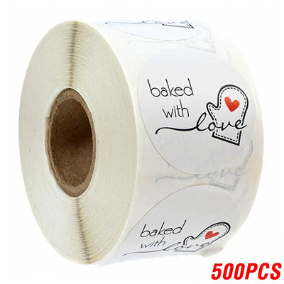 100-500db nátronpapír szeretettel sütött matricák Scrapbooking csomagokhoz pecsétcímkék matrica aranyos kézzel készített írószer matrica
