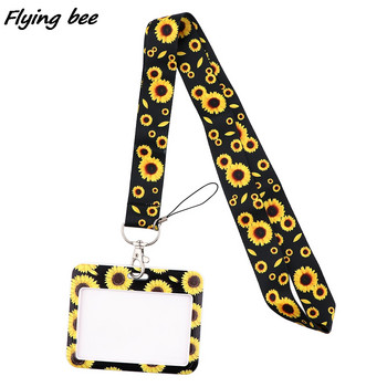 Flyingbee X1986 Sunflowers Bank Credit Card Holder Портфейл Bus ID Name Work Card Holder For Student Card Cover Business Card