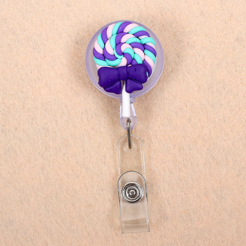 Цветна близалка 60 см прибираща се макара за значка Ученическа медицинска сестра Хоризонтален тип Изложбен ID Поставка за значка с име Офис консумативи