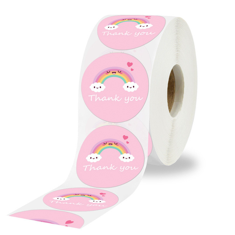 50-500 бр. 1 инчов карикатура Сладко слънце, дъга, облаци, стикер, благодарствени стикери за ръчно изработени етикети за декорация на подаръци, детски стикери за награди