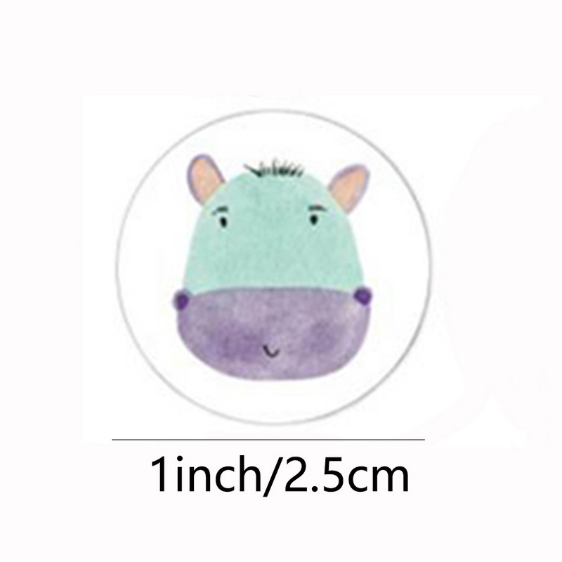 100-500 бр. Стикер за награди с анимационни филми, Насърчаване на децата, Запечатващи етикети, Детски подаръци, Декоративни учителски принадлежности, Стикер с животни