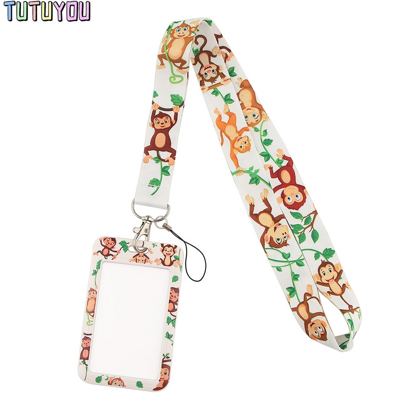 1 бр. PC2865 Прекрасна Monkey Bank Поставка за кредитна карта Портфейл Автобус ID Име Работна карта Поставка за студентска карта Визитка