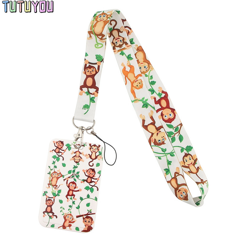 1 бр. PC2865 Прекрасна Monkey Bank Поставка за кредитна карта Портфейл Автобус ID Име Работна карта Поставка за студентска карта Визитка