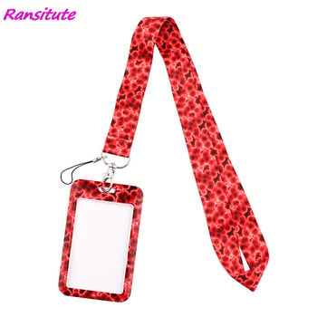 Ransitute R1929 Ιατρικό Θέμα Bloodstain Blood Cells Lanyard Γιατρός Νοσοκόμα Κρεμασμένος Λαιμός Τηλέφωνο Κορδόνι Id κολιέ κάτοχος σήματος