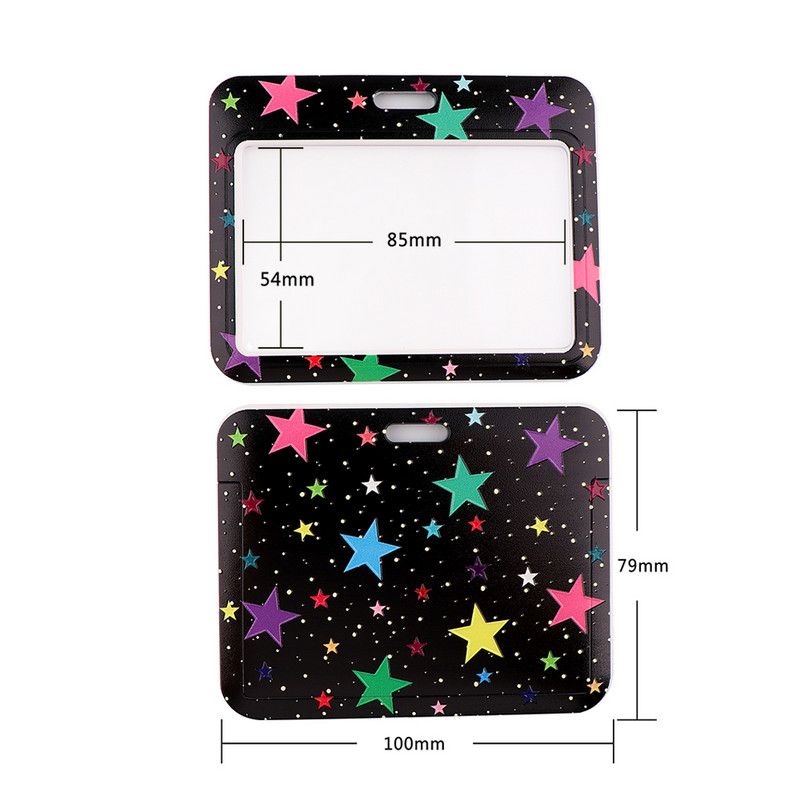 Ransitute R2294 Horizontal Direction Layard Credit Card ID Holder Значка Студент Жени Пътуване Банка Автобус Значка на капака на визитка