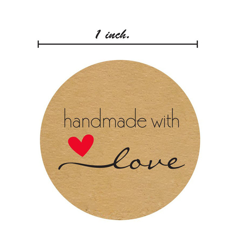 50 бр крафт хартия домашно приготвена с любовни стикери скрапбукинг за пликове и етикети за печат на пакети стикер канцеларски материали ръчна изработка