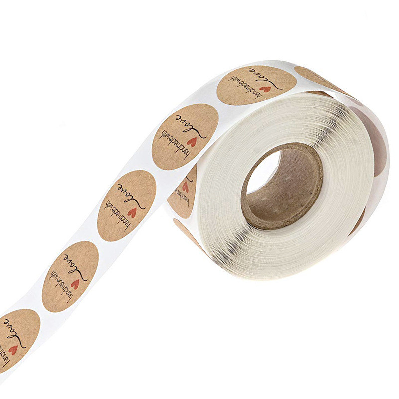 50 бр крафт хартия домашно приготвена с любовни стикери скрапбукинг за пликове и етикети за печат на пакети стикер канцеларски материали ръчна изработка