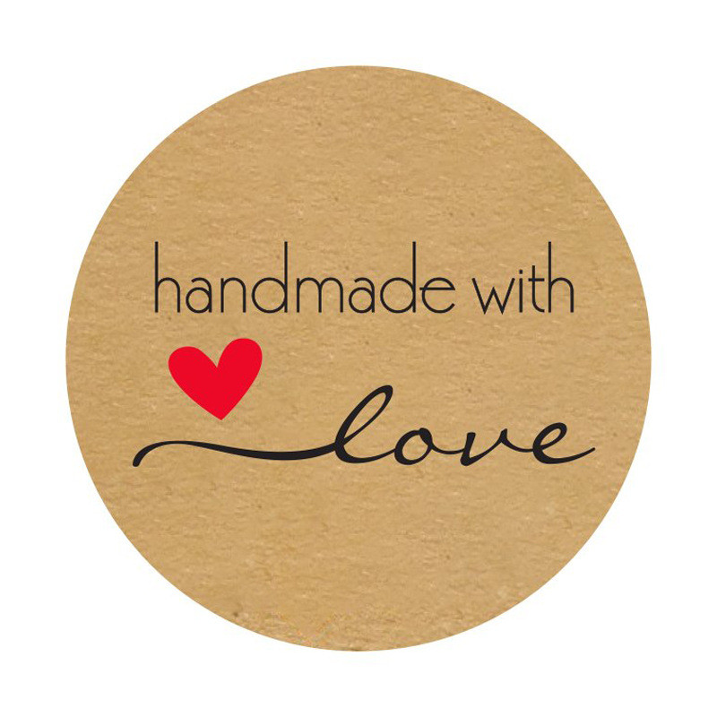 50 бр крафт хартия домашно приготвена с любовни стикери скрапбукинг за пликове и етикети за печат на пакети стикер канцеларски материали ръчна изработка
