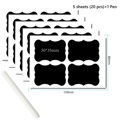 Haile 10-100 vnt Vandeniui atsparios lentos etiketės Prieskonių organizatoriaus etiketė buitiniams virtuvės stiklainiams Lentelės lipdukai su baltu rašikliu