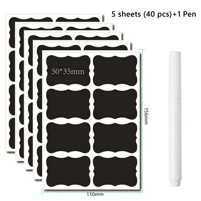 Haile 10-100 vnt Vandeniui atsparios lentos etiketės Prieskonių organizatoriaus etiketė buitiniams virtuvės stiklainiams Lentelės lipdukai su baltu rašikliu