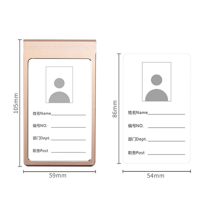 1 бр. Работни държачи за карти с име от алуминиева сплав, бизнес служител, студент, вертикално капак за лична карта с име с въже за офис консумативи