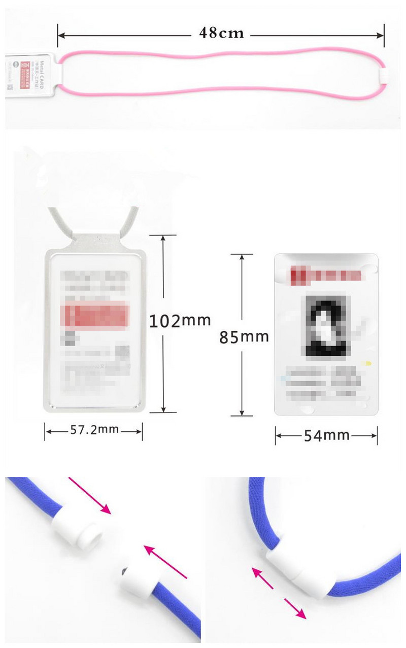 Jednostavni držači za ID kartice od aluminijske legure sa sigurnosnom uzicom i podesivom kopčom Držač posjetnica Uredski materijal