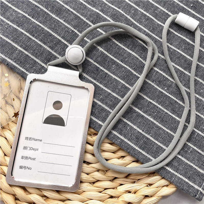Jednostavni držači za ID kartice od aluminijske legure sa sigurnosnom uzicom i podesivom kopčom Držač posjetnica Uredski materijal