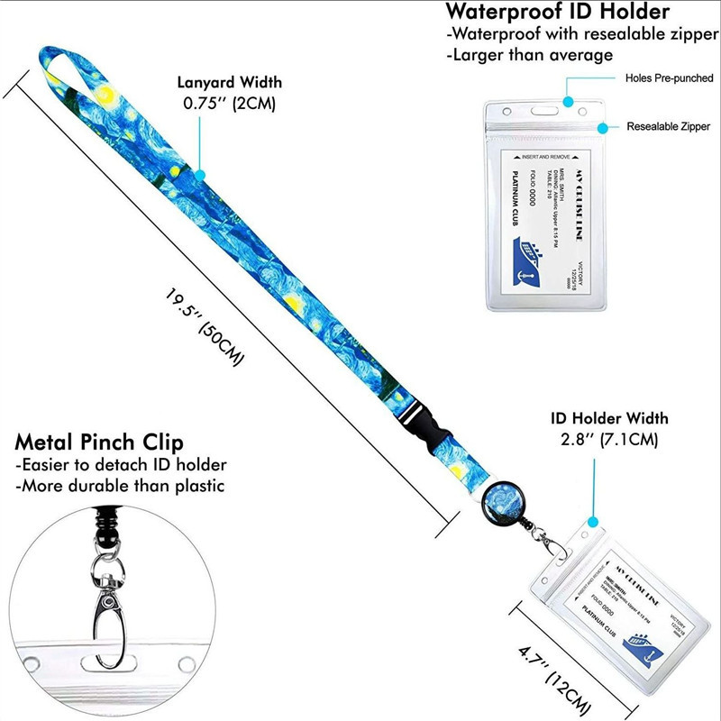 Висококачествен притежател на студентска карта за достъп Име на служител Капак за лична карта Работна значка Презрамки за врата Медицинска сестра Ключодържател за визитна карта