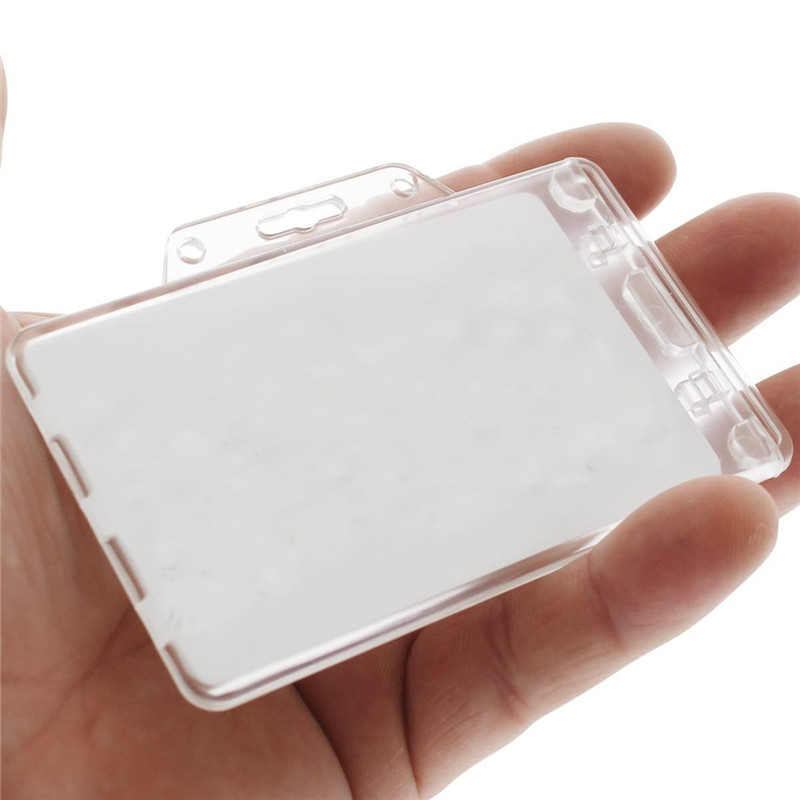 1 бр. Пластмасов прозрачен държач за значка за лична карта Студентски персонал Работен държач за ID за бизнес изложба Офис консумативи