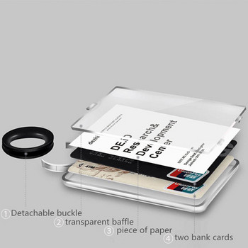 Висококачествен акрилен държач за бадж с име, прозрачна корица за лична карта за изложба с въже за студентски персонал, офис консумативи