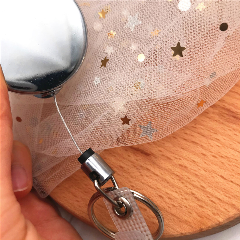 Комплекти карти Ключодържател за колан Метална прибираща се макара за значка за издърпване и прозрачен етикет с име на лична карта Държач за значка за карта Макари Скоби за верига за откат