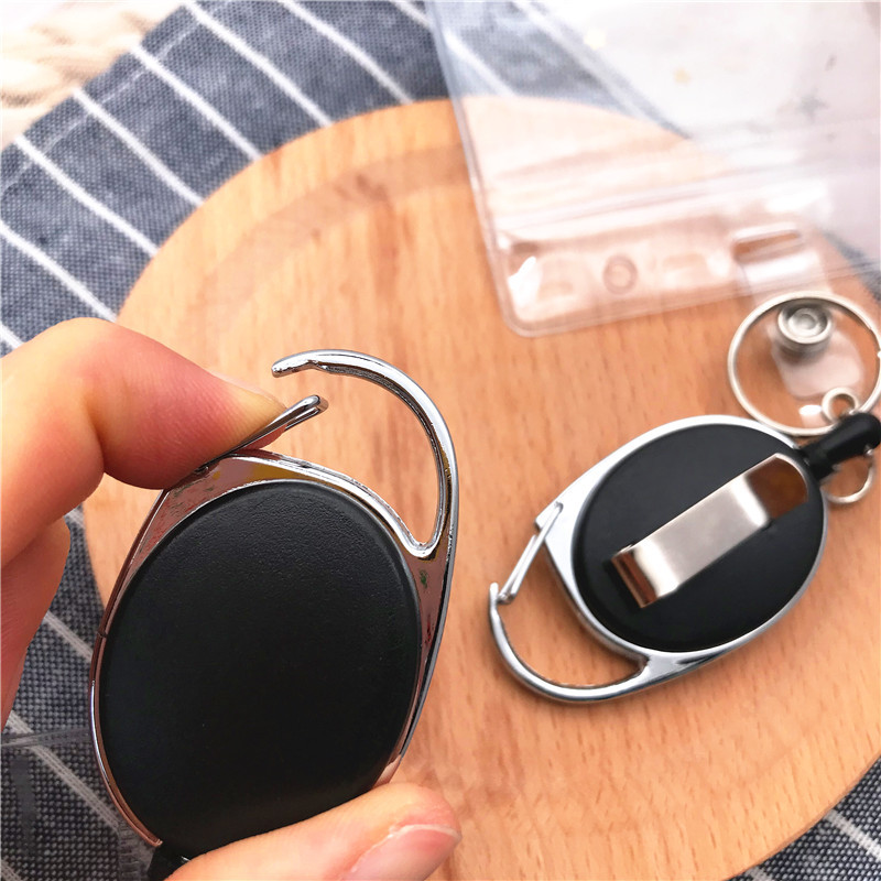 1 rinkinys verslo vizito autobusui kreditinės kortelės dėklas Moteriški Vyriški ištraukiami ženkliukų laikikliai su ritės segtuku ir skaidriu asmens tapatybės kortelės laikikliu