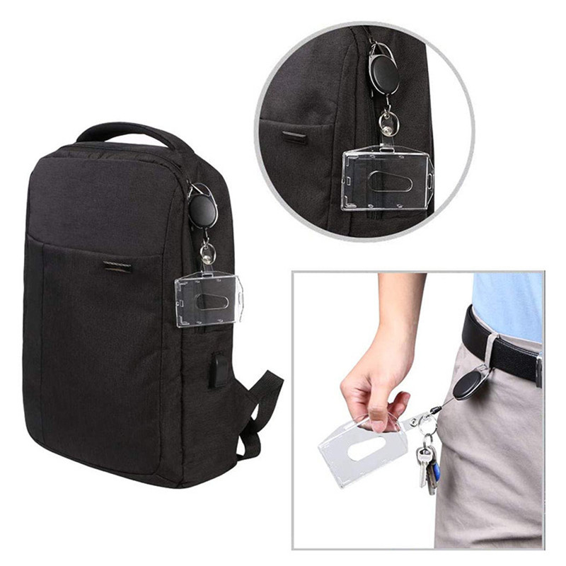 Прибиращ се държач за значка за медицинска сестра Държач за лична карта Ключодържател Държач за фотокарти Органайзер с двойно предназначение Държач за щипки Офис консумативи