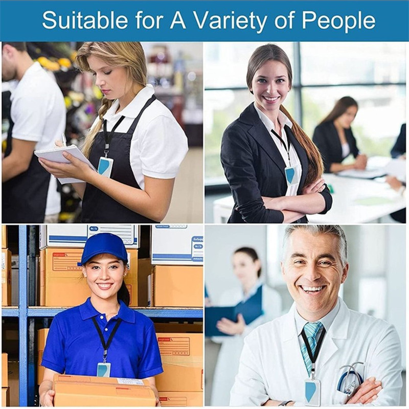 Skaidrus personalo darbo kortelių laikiklis su kaklo dirželiu, prieiga prie metro studentų autobuso maitinimo kortelių rinkinys Darbuotojo kortelės dangtelio dėklo dirželis