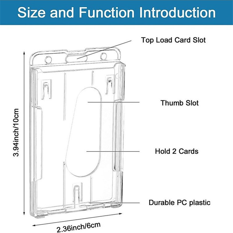Skaidrus personalo darbo kortelių laikiklis su kaklo dirželiu, prieiga prie metro studentų autobuso maitinimo kortelių rinkinys Darbuotojo kortelės dangtelio dėklo dirželis