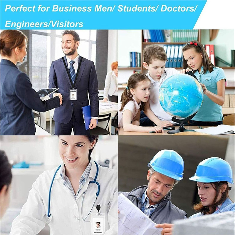 1 бр. Черна прибираща се ролка за значка ABS пластмаса с мащабируем знак за студентска медицинска сестра Поставка за значка за визитки