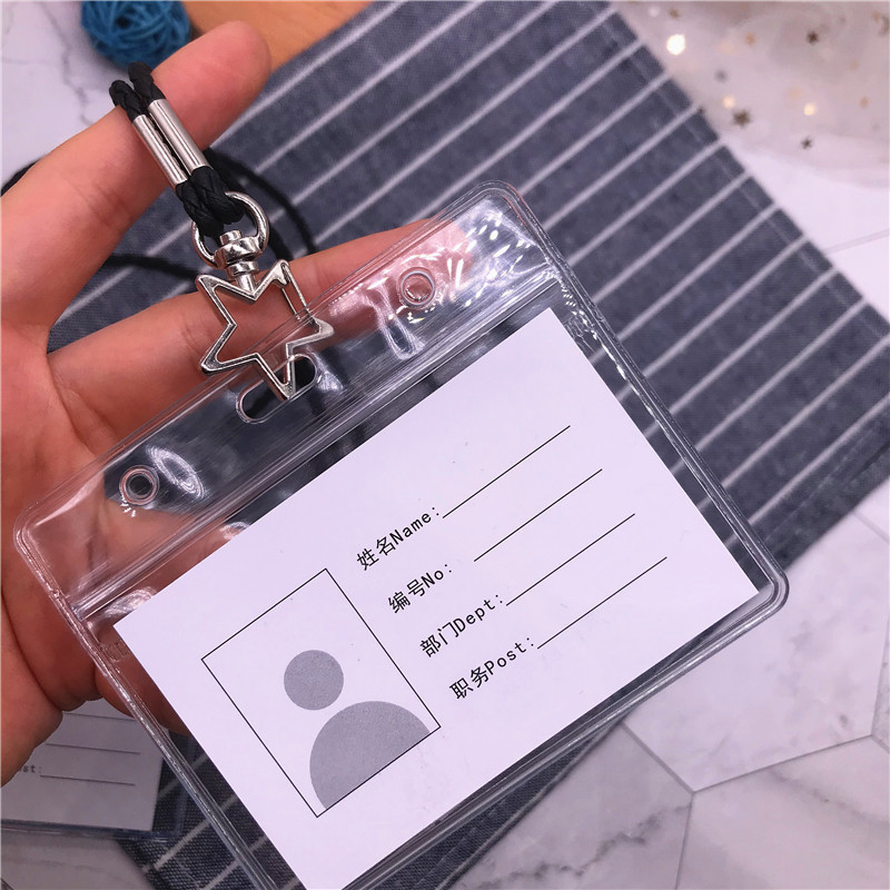 Vardo kortelių laikiklis Raktų pakabukas Metalinės galvos aksesuarų rinkinys Kaklo dirželiai Verslo studento slaugytojo autobuso asmens tapatybės kortelės laikiklis