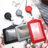 1 Σετ Business Retractable Badge Reel Pull Poll Card ID Θήκη σήματος ασφαλείας Ανασυρόμενη κάρτα ταυτότητας φωτογραφίας Κάτοχος σήματος κάρτας εργασίας