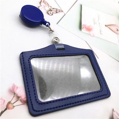 1 Σετ Business Retractable Badge Reel Pull Poll Card ID Θήκη σήματος ασφαλείας Ανασυρόμενη κάρτα ταυτότητας φωτογραφίας Κάτοχος σήματος κάρτας εργασίας