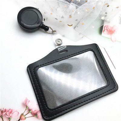1 Σετ Business Retractable Badge Reel Pull Poll Card ID Θήκη σήματος ασφαλείας Ανασυρόμενη κάρτα ταυτότητας φωτογραφίας Κάτοχος σήματος κάρτας εργασίας