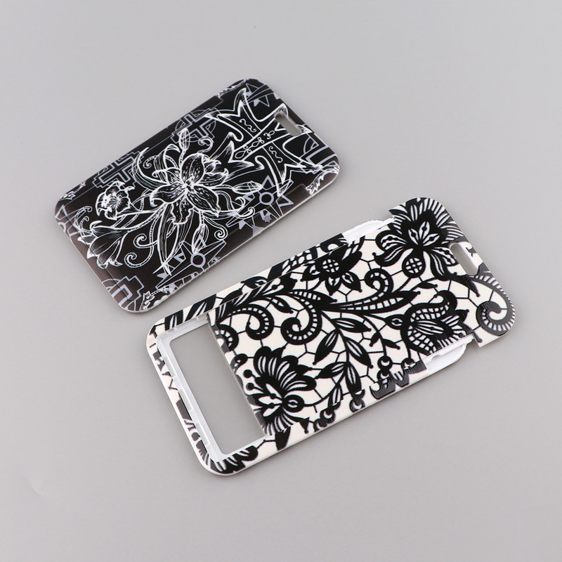 Ransitute R2911 Връзки с шарка на черни цветя Държач за идентификационна значка Калъф за пропуск за автобус Калъф за корици Банков държач за кредитна карта Каишка Картодържател