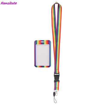 Ransitute R1421 Rainbow Creative Lanyard Badge ID Κορδόνια κινητού τηλεφώνου Σχοινί κλειδί Κορδόνι για λαιμό Αξεσουάρ