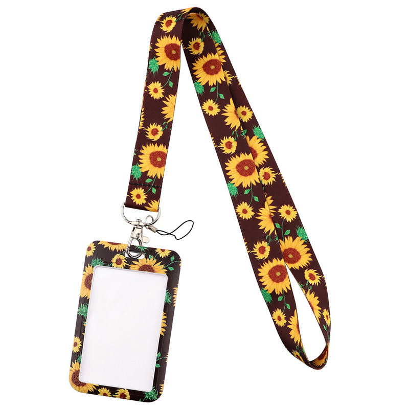 JF1436 Каишка за врат Връзки Висящо въже за телефонни ключове Сладко цвете от маргаритка Ключодържател за мобилен телефон Поставка за значка Слънчогледово въже
