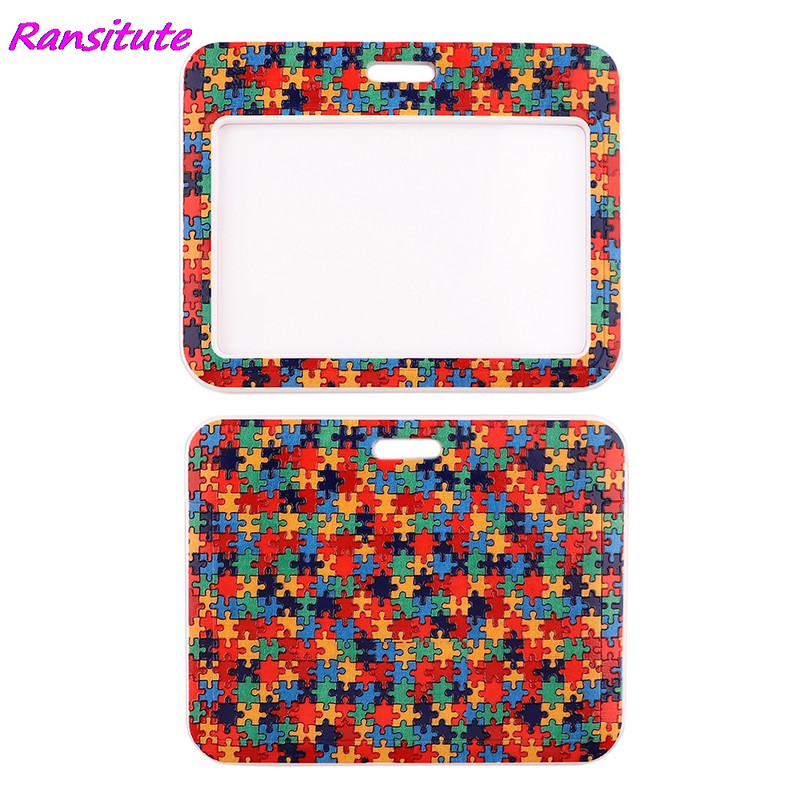 Ransitute R1992 Осведоменост за аутизма Jigsaw Каишка за врат Връзка за ключове Лична карта Фитнес зала Каишки за телефон USB държач за значка Направи си сам Въже за окачване