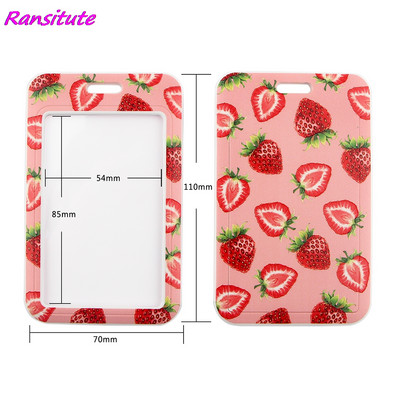 Ransitute R1756 Sweet Strawberry ροζ λουράκι λαιμού Κορδόνι για κλειδιά Κάρτα ταυτότητας γυμναστηρίου Ιμάντες κινητού τηλεφώνου Θήκη σήματος USB Σχοινάκι DIY