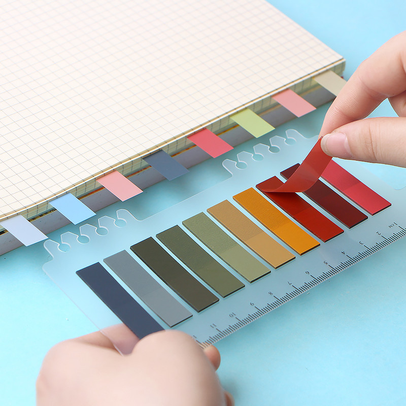 200 vnt./rinkinys PET vandeniui atsparus planavimo lipdukas Rodyklės skyriklis Žymė Lipnios pastabos Mokykliniai reikmenys