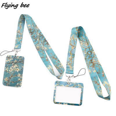 Flyingbee X1989 Van Gogh Almond Blossom Modni držač kartice Držač ID kartice Držač kartice za autobus Osoblje Uže za vješanje telefona za ključeve