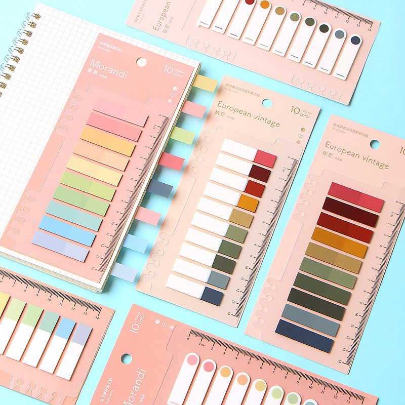 200 vnt. / rinkinys PET vandeniui atsparus planavimo lipdukas Rodyklės skyriklis Žymė Lipnios pastabos Mokykliniai reikmenys