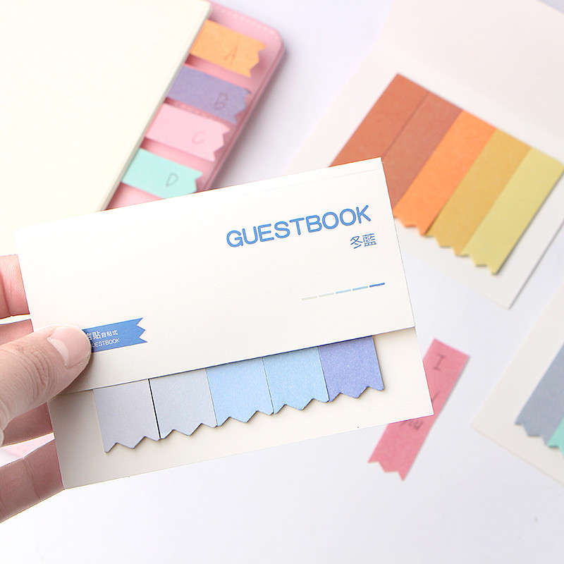 100 puslapių Kawaii užrašų knygelė Lipni žymė Pastabų rodyklė Paskelbta Planavimo priemonė Lipdukai Užrašų knygelės Biuro reikmenys