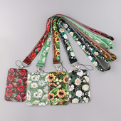 Ransitute R2898 Flower Series Measurable Lanyard Κάρτα ταυτότητας Κάρτα κλειδιού αυτοκινήτου Κάρτα κάρτας για γυμναστήριο Σήμα παιδικού μπρελόκ