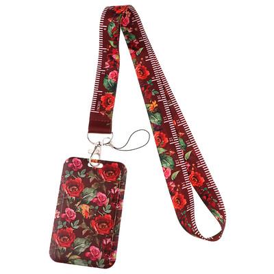 Ransitute R2898 Flower Series Measurable Lanyard Κάρτα ταυτότητας Κάρτα κλειδιού αυτοκινήτου Κάρτα κάρτας για γυμναστήριο Σήμα παιδικού μπρελόκ