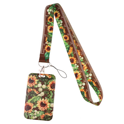 Ransitute R2898 Flower Series Measurable Lanyard Κάρτα ταυτότητας Κάρτα κλειδιού αυτοκινήτου Κάρτα κάρτας για γυμναστήριο Σήμα παιδικού μπρελόκ