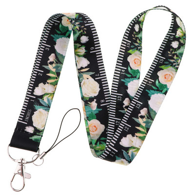 Ransitute R2898 Flower Series Measurable Lanyard Κάρτα ταυτότητας Κάρτα κλειδιού αυτοκινήτου Κάρτα κάρτας για γυμναστήριο Σήμα παιδικού μπρελόκ