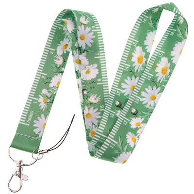 Ransitute R2898 Flower Series Measurable Lanyard Κάρτα ταυτότητας Κάρτα κλειδιού αυτοκινήτου Κάρτα κάρτας για γυμναστήριο Σήμα παιδικού μπρελόκ