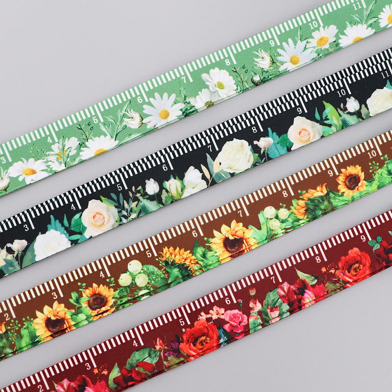 Ransitute R2898 Flower Series Matuojamas dirželis ID kortelės laikiklis Automobilio raktų pakabukas ID kortelės leidimas Sporto salės telefono ženklelis Vaikų raktų pakabuko laikiklis